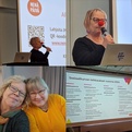 Yhdistysjohdon seminaarissa huomioitiin myös Nenä-päivä. Mukana Sari Silta ja Kirsi Karttunen. Vetäjänä JHL:stä Sirkka-Liisa Kähärä.